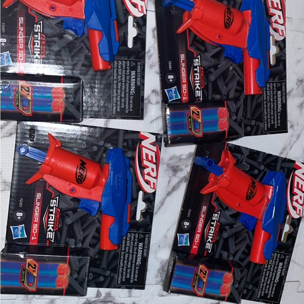 Nerf Red and Blue Strike Blaster Set